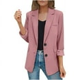 thumbnail image 2 of SDNall Women Blazers for Work Casual Bussiness Casual Blazers Open Front Long Sleeve Work Office Blazer Jacket with Shoulder Pads Fall Fall Clothing Sizes:S-3XL, 2 of 9
