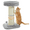 Grey, variant on PRZL Flower Cat Scratching Post and Tree, Tall Scratcher with Super Thick Post Removable Cat Bed, Scratcher with Spring Ball - Perfect for Indoor Cats   Pink