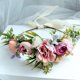 thumbnail image 4 of Diadema con corona floral ajustable JanHm tocado floral con halo de flores y cinta para mujeres y niñas, 4 of 5