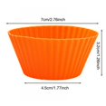 thumbnail image 3 of Moules de Cuisson de Moins de 10 Bobasndm en Silicone pour Cupcakes, Tasses de Cuisson Réutilisables en Silicone, Tasses Rondes en Silicone de Qualité Alimentaire 24 Pcs, 3 of 6