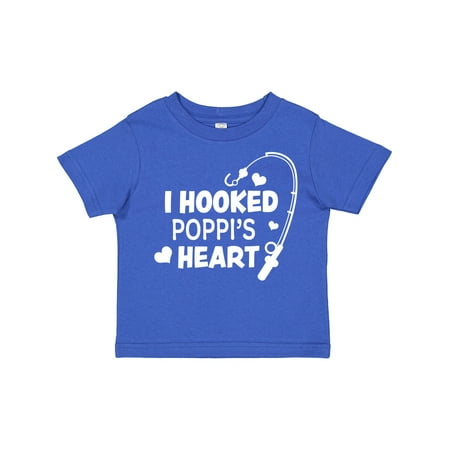 

Inktastic I Hooked Poppi s Heart with Fishing Rod Gift Toddler Boy or Toddler Girl T-Shirt