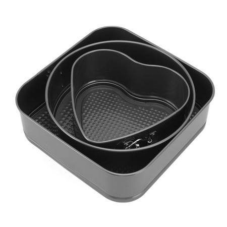 

Cake Pan Springform Pan Set 3Pcs Carbon Steel Stainless Steel Springform Buckle Black For Coffee Cake For Bakery 18/20/22 20/22/24 22/24/26 24/26/28