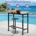thumbnail image 6 of YYEAN Outdoor Bar Table Extra Wide,Tall Bar Height Outdoor Pub Table, Ideal for Patio, Hot Tub, Dining, Balcony, Poolside, Weatherproof Composite Top, Rustproof, Built In Bottle Opener,Black，Size: 39, 6 of 13
