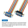 thumbnail image 4 of 2 Pcs IDC Rainbow Wire Flat Ribbon Cable DB15 Male to DB15 Female 19.7 Inch Length 2.54mm Pitch, 4 of 4