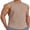 Khaki, variant on Workout Shirts for Men Sleeveless Cut Off Cotton Shirt Training Athletic Regular Fit Summer Tank Tops