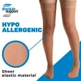 thumbnail image 6 of Made in USA - Extra Wide Womens Compression Stockings 8-15mmHg Beige, 3X-Large, 6 of 12