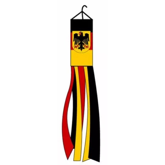 Germany Eagle 5ft Long Super Shiny Windsock, 100D Fabric, German Flag Wall Hanging
