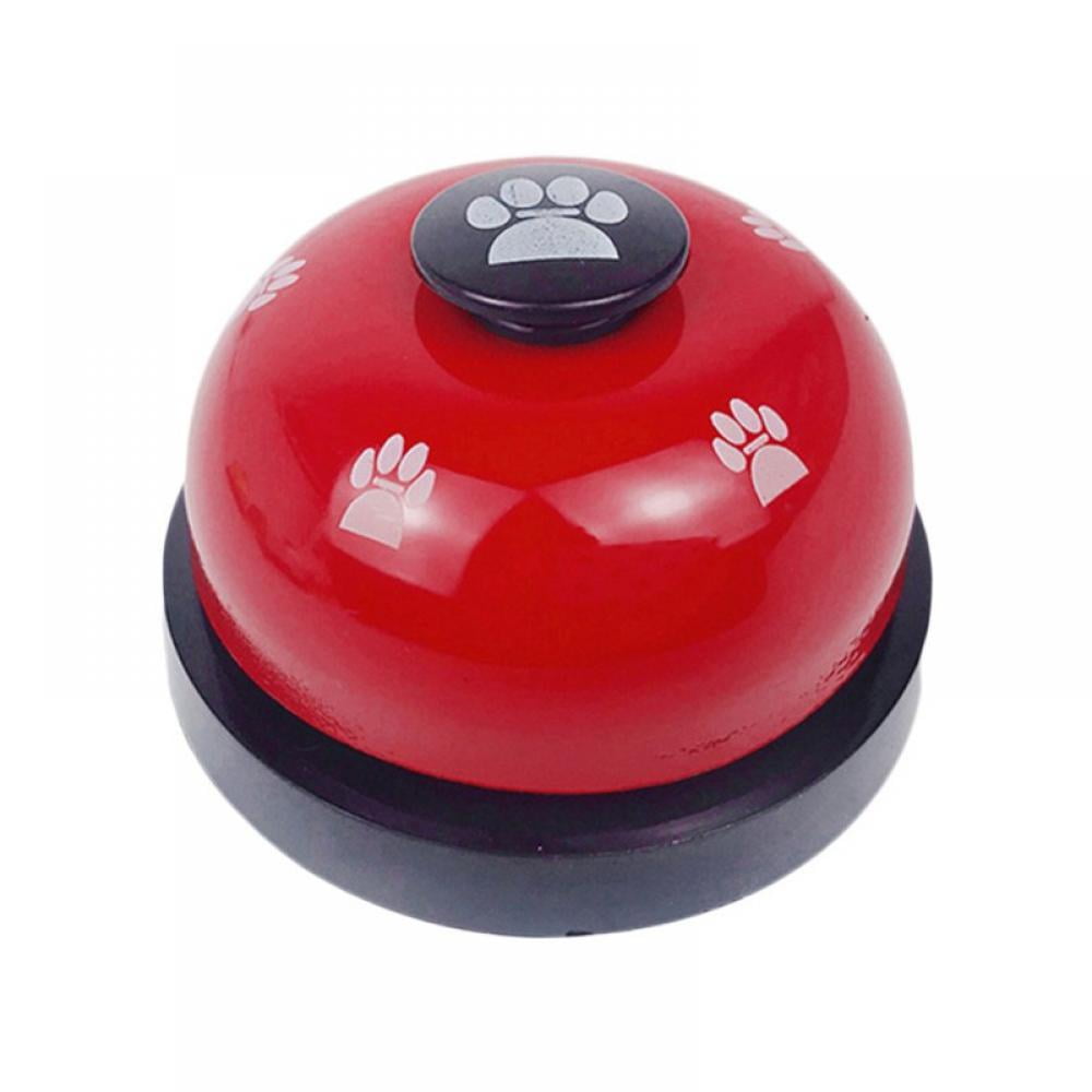 Effective Communication Device for Dog Cat Dog Training Bell Train IQ Blue 2.8 Inch Auoker Metal Dog Puzzle Toy with Footprint Pattern Easy to Press Clear Sound