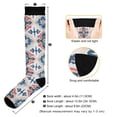 thumbnail image 3 of FORMRS Womens Knee High Socks Casual Long Thick Travel Daily Wear, 1 Pair, Navy Blossom Mosaic, 3 of 6