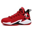 thumbnail image 4 of Kids High-Top Basketball Shoes - Boys' Athletic Sneakers with Breathable Mesh, 4 of 12