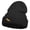 Black, variant on Tropical Bird Icon Embroidered Waffle Knit Cuff Beanie - Black OSFM