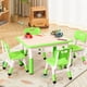 thumbnail image 2 of QinaQin Juego infantil de mesa y 4 sillas de 80 x 60 cm, ideal para aprendizaje, juegos, manualidades y actividades en casa o salón de clases, 2 of 8