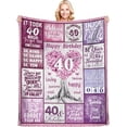 thumbnail image 1 of LHSHID 80th Birthday Gifts for Women 80 Years Old Birthday Gifts Unique 80th Birthday Decorations Gift Best 80th Birthday Gift Ideas for Mom Wife Sister Friend Happy Birthday 40x50in, 1 of 6