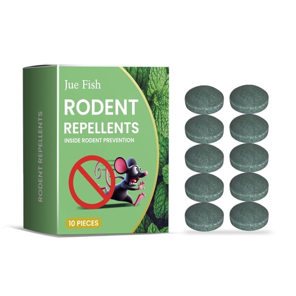 Rodent Repellent Pills - Natural Peppermint Oil Mouse Repellent for Indoors and Outdoors, Effective Mice Deterrent for Garage, Attic, Basement, and Car Engines, Safe for Pets & Kids