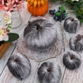 thumbnail image 2 of 8pcs Artificial Halloween Pumpkin Fake Champagne Velvet Cloth Pumpkins Decoration Party Home Farmhouse Tabletop Kitchen Photography Props, 2 of 3