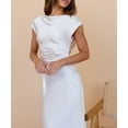 thumbnail image 3 of Vestido Gmeitoey de satén con mangas casquillo en la espalda, de verano, para mujer, 3 of 5