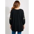 thumbnail image 2 of Roaman's Women's Plus Size Tie-Neck  Sleeve Blouse, 2 of 6