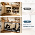 thumbnail image 4 of Christmas Elk Cabinet Curtain 32"Wx55"L, Dustproof Pantry Door Curtain with Self Adhesive Tape, Xmas Tree White Black Buffalo Plaid Tall Storage Cover Privacy Drape for Bathroom Kitchen Laundry Room, 4 of 9