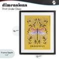 thumbnail image 4 of Stupell Industries Eclectic Dragonfly Symmetry on Yellow Black Framed Print Under Glass, 13 x 16, by Indira Prieto | IndySign, 4 of 8