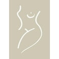 thumbnail image 2 of Uppsala Studio 14x18 Black Ornate Wood Framed with Double Matting Museum Art Print Titled - Body Sketch Sand, 2 of 4
