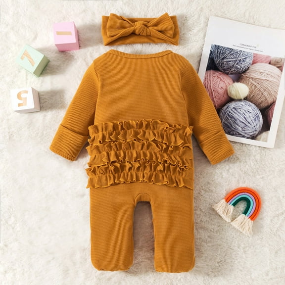 Aayomet Baby Rompers Girl Baby Bodysuit Sets Baby Boy Girls My First Christmas Outfit Romper Jumpsuit Sweatshirts Playsuit Pullover Fall Winter Clothes,Brown 0-3 Months