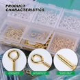 Small Screw Eye Pins for Jewellery Making, 400pcs Mini Eyelet Screws ...