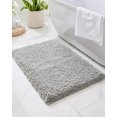 thumbnail image 4 of Gray Bathroom Rug 24x36 Non Slip Fluffy Bath Mat for Bathroom Floor Washable Plush Luxury Bath Rug for Tub Soft Shaggy Absorbent Shower Sink Mat, 4 of 18