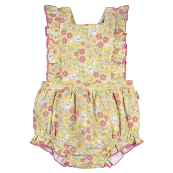 Gerber Baby Girl 1pc Romper, Sizes (0-3 Months to 24 Months)