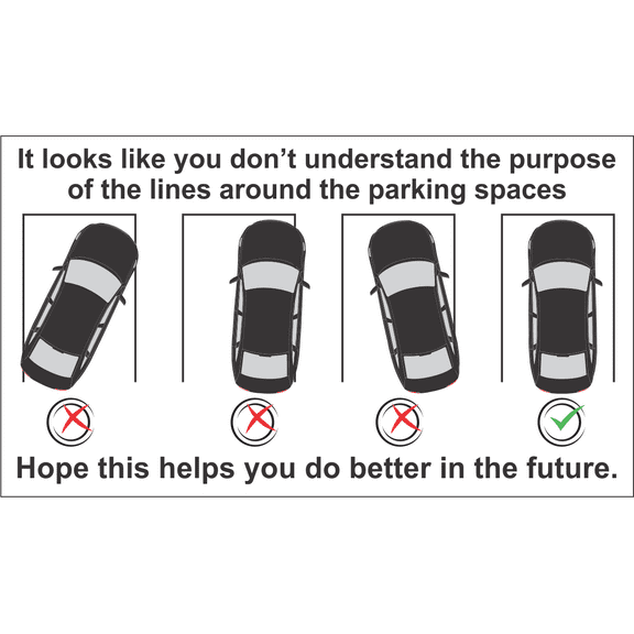 Bad Parking Funny Business Cards Pack of 50 BC02