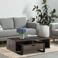 thumbnail image 6 of 47 " Modern Coffee Table 1 Drawer 4 Shelves Half Lift Top Brown, 6 of 6