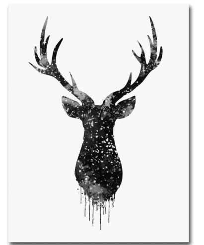 deer head painting