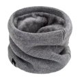 thumbnail image 1 of Polaina de cuello de invierno con forro polar y bufanda térmica para motociclismo, ciclismo y senderismo. Gris, 1 of 9