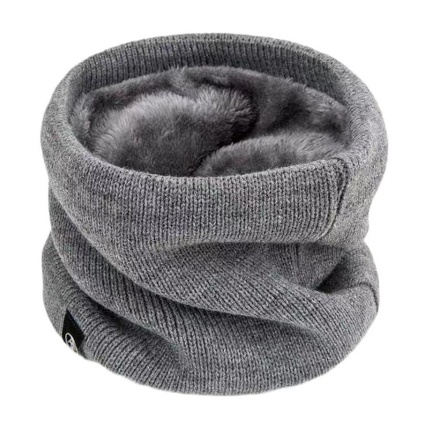 Polaina de cuello de invierno para hombre, resistente al viento, multiusos, para esquiar y acampar. Gris