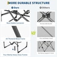 thumbnail image 4 of Emorefun Oversized Outdoor Chair for Adults, Heavy Duty Director Chair with Side Table and Pocket, Set of 2, Black/Gray, 4 of 8