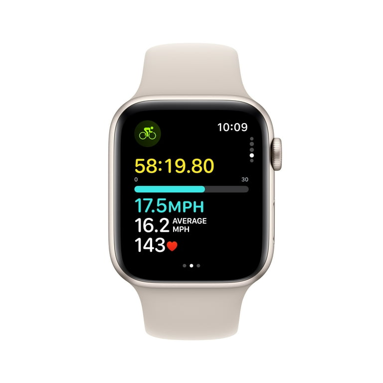 Apple Watch SE (2nd Gen) GPS 40mm Starlight Aluminum Case with Starlight  Sport Band - S/M. Fitness & Sleep Tracker, Crash Detection, Heart Rate 
