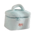 thumbnail image 1 of Bolsa de maquillaje de felpa, bonita bolsa de cosméticos de viaje para uso diario, dormitorio, viaje de negocios. Azul, 1 of 9