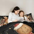 thumbnail image 4 of Manfei Brown Gingerbread Man 7-Piece Twin Bedding Sets,Merry Christmas Bedding Comforter Set,Xmas Gifts Candy Cane Sheet Sets For Girls Boys,Luxury Bedroom Decor Reversible, 4 of 8