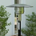 thumbnail image 3 of Merrick Lane Black Finished Stainless Steel 7.5' Tall 40,000 BTU Outdoor Propane Patio Heater with Wheels, 3 of 12