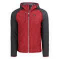 thumbnail image 2 of Men's Cutter & Buck  Scarlet/Heather Charcoal San Francisco 49ers Throwback Mainsail Sweater-Knit Full-Zip Hoodie, 2 of 3