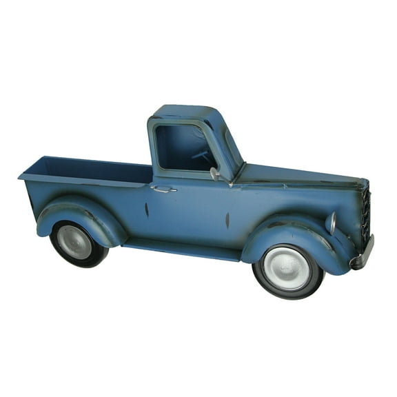 Things2Die4 Blue Metal Vintage Pickup Truck Wall Pocket Sculpture 16.25 inch