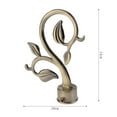 thumbnail image 6 of Window Curtain Rod Ends Finials Drapery Pole Decorative Heads . 28mm Leaves- Bronze, 6 of 6