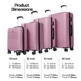 thumbnail image 4 of Travelhouse 4 Piece Hardshell Luggage Set Hardside Lightweight Suitcase TSA Lock Spinner Wheels.(Pink), 4 of 7