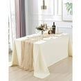 thumbnail image 2 of Holzlrgus Cheesecloth Table Runner 35 x 118 Inches Gauze Table Runner 10Ft Boho Rustic Decorations for Wedding Decor Reception Bridal Shower Holiday Party, Beige, 2 of 7