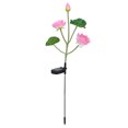 thumbnail image 1 of Luz solar de flores IP65 Luz LED solar impermeable con enchufe de tierra para jardín, patio, patio (LED colorido de flor rosa), 1 of 15