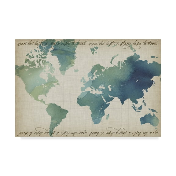 Trademark Fine Art 'Watercolor World Popp' Canvas Art by Grace Popp