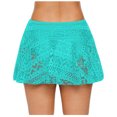 thumbnail image 2 of Bas de Bikini Taille Haute à Poche Zippée pour Femmes, Jupe de Bain, 2 of 2
