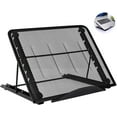 thumbnail image 3 of Soporte para computadora portátil Soporte para computadora portátil multiángulo ventilado Soporte para tableta plegable para Lenovo Dell Black Ormromra MZQ-0733, 3 of 9