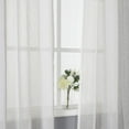thumbnail image 4 of Black and White Sheer Curtains, Room Decorative Vertical Stripe Voile Grommet Sheer Curtain Panels Yarn Dyed Faux Linen Textured Semi Sheer Window Drapes for Bedroom, 55"W x 54"L, 2 Panels, 4 of 9