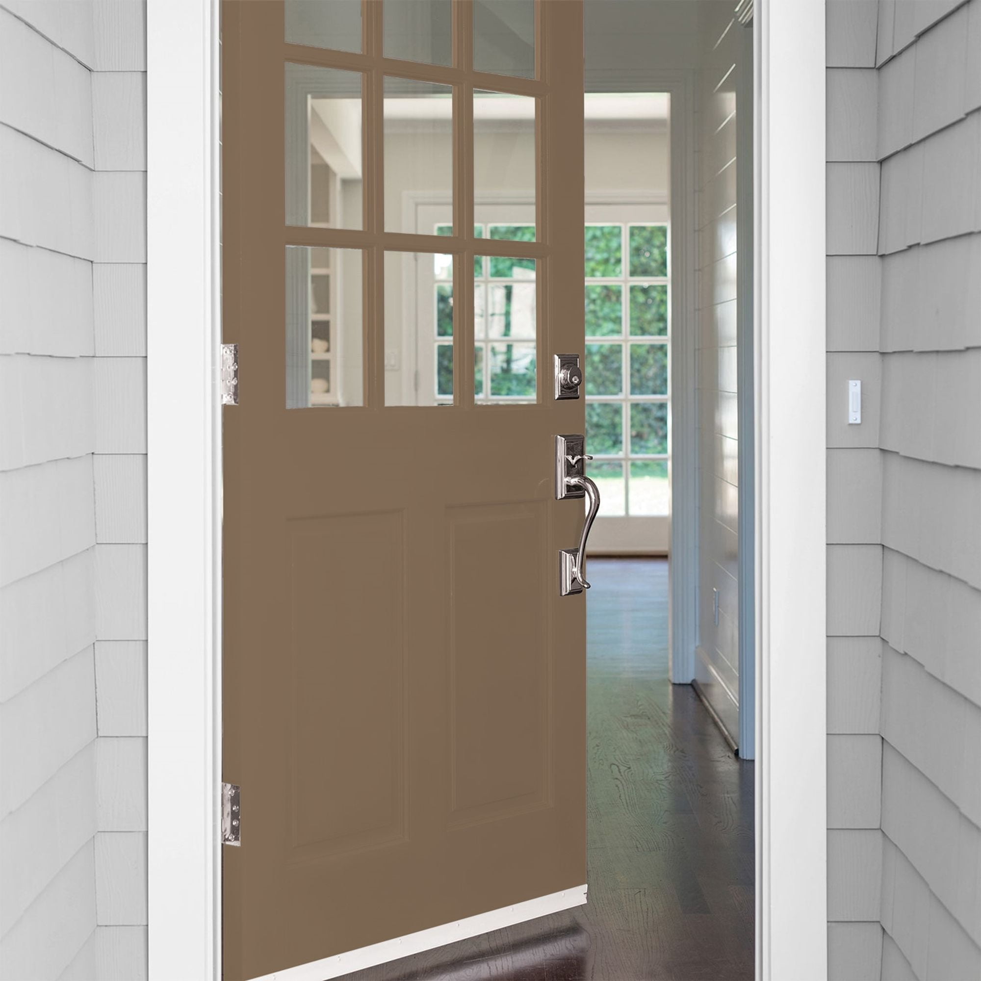 Glidden High Endurance Plus Salted Pretzel Satin Exterior Paint and Primer, 1 Quart