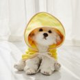 thumbnail image 4 of Microfiber Pet Bathrobe Super Absorbent Towel Washable Size 17.7x17.7 Inches (Yellow), 4 of 6